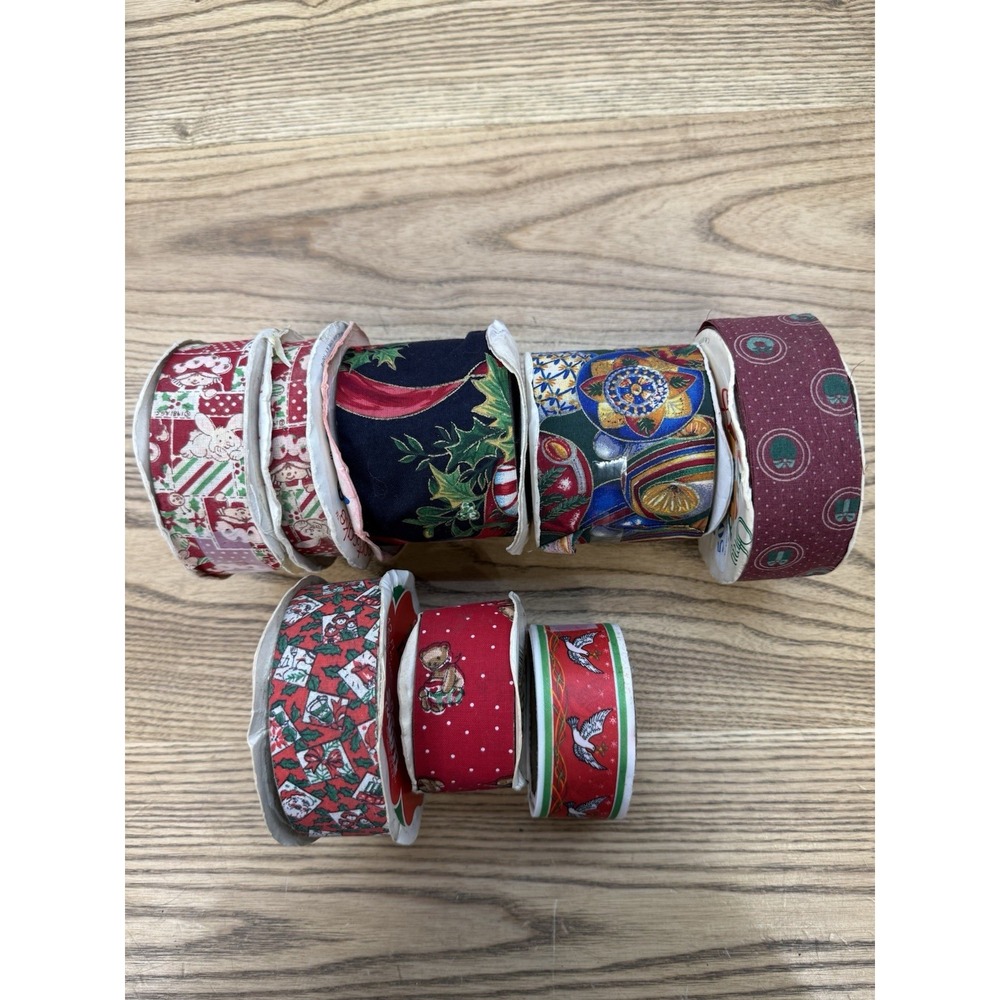 VTG Holiday Christmas Craft Notion Ribbon Lot Strawberry Shortcake 8 Rolls